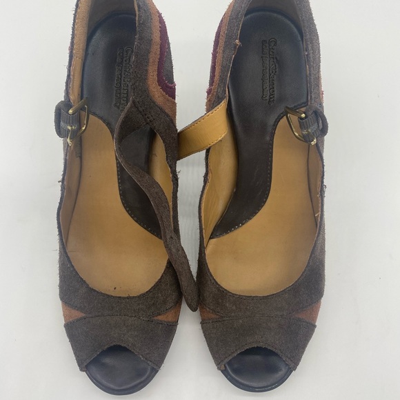Croft &B Barrow Sole(Sense)ability Suede Open Toe Heels - Picture 8 of 11